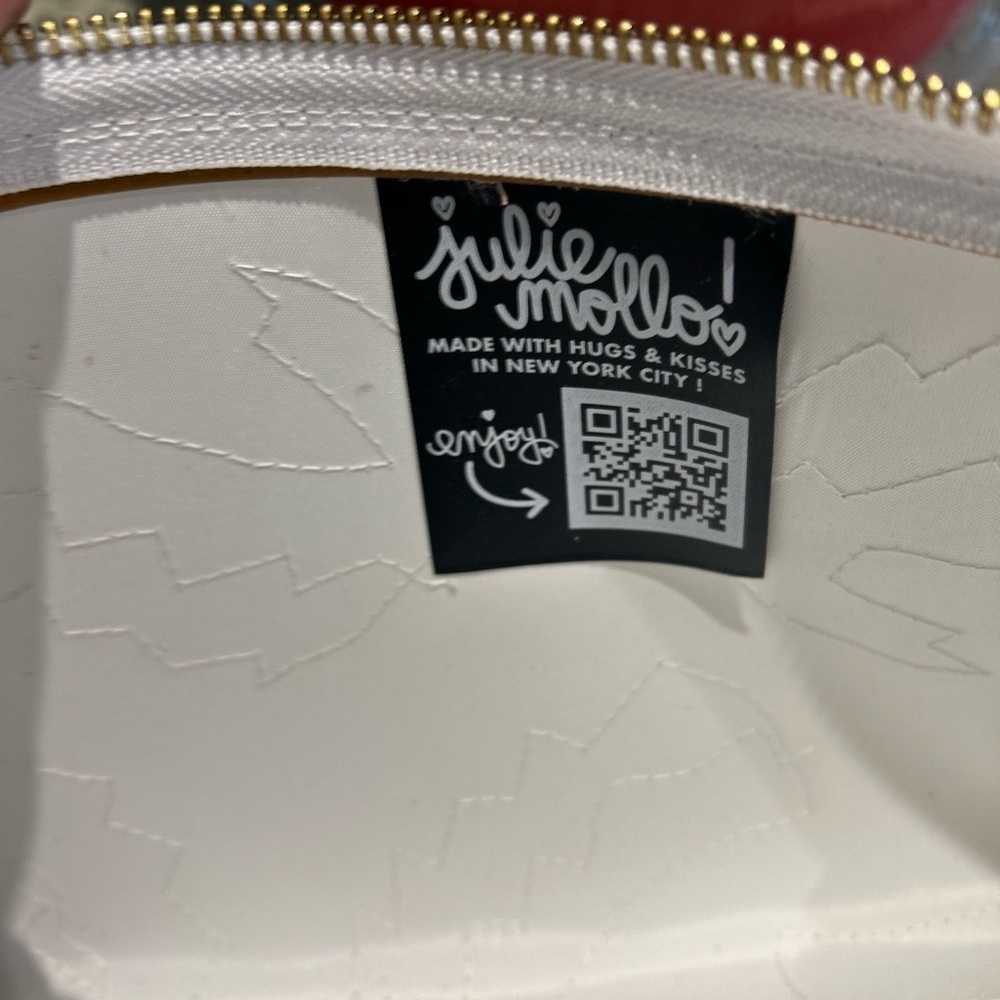 ☀️NWT-Rare Julie Mollo Cascatelli handmade Clutch with gold Zipper - Picture 4 of 5